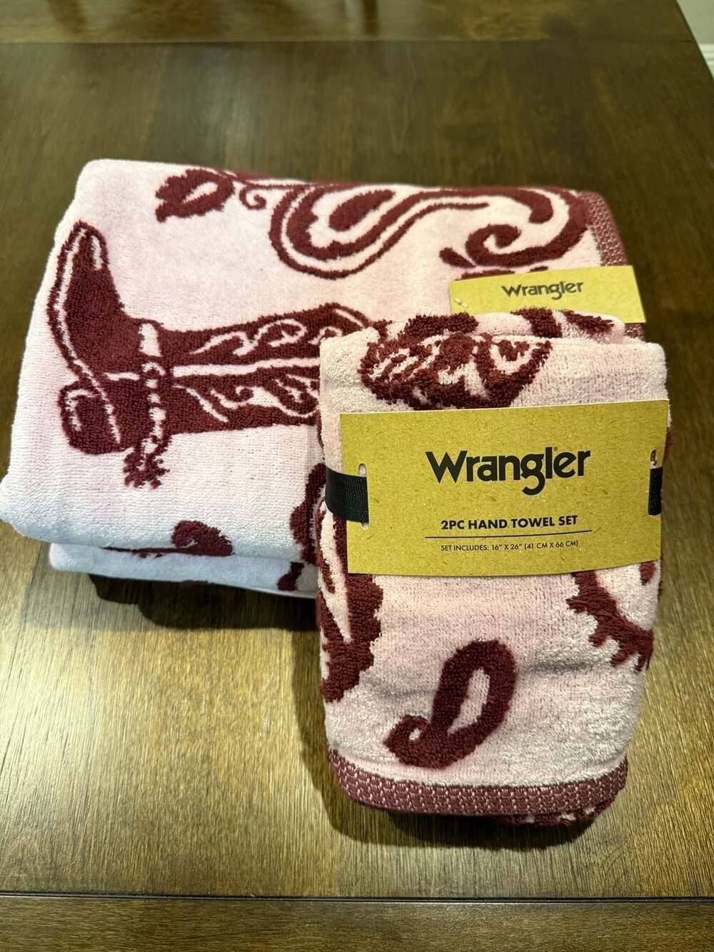 Wrangler Western Boot Towel Set New